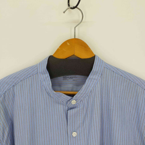 ムジルシリョウヒン 無印良品 2XL バンドカラー ストライプシャツ メンズ JPN:XXL