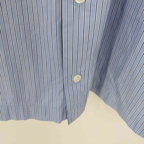 ムジルシリョウヒン 無印良品 2XL バンドカラー ストライプシャツ メンズ JPN:XXL