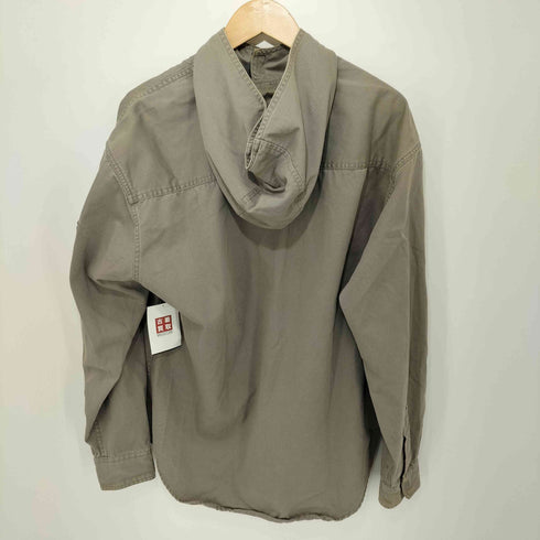 オールドネイビー OLD NAVY 00s マジックテープデザイン フーデットシャツジャケット メンズ M