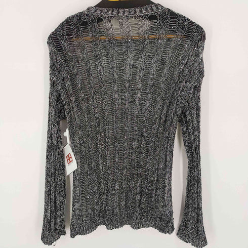 ザラ ZARA シルバーメッシュニット シャイニング レディース JPN:S