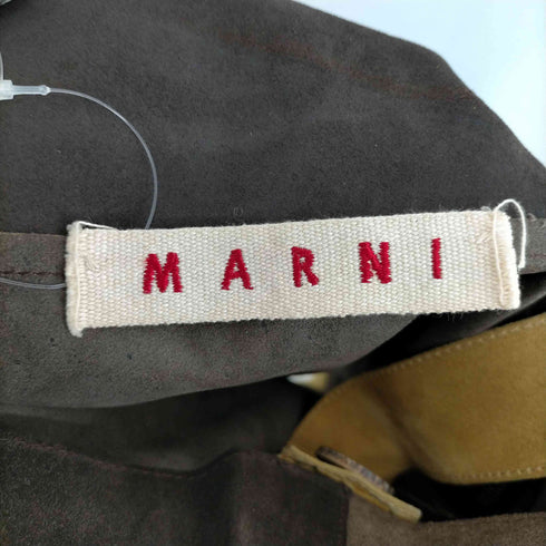 マルニ MARNI スウェード パッチワーク ノースリーブワンピース レディース 40