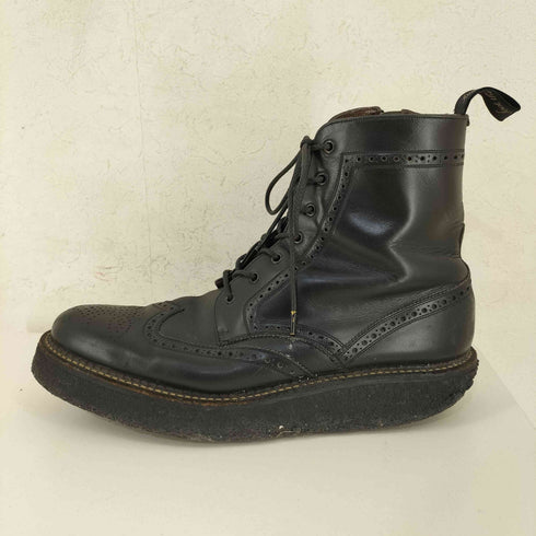 フットザコーチャー foot the coacher ウイングチップ サイドジップ レースアップブーツ メンズ US:10