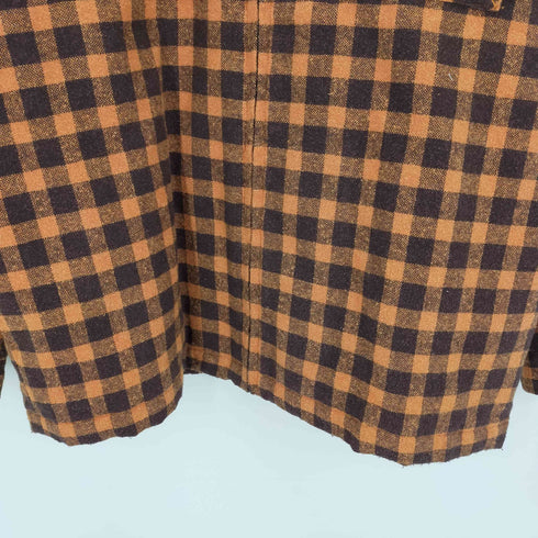 クイックシルバー Quiksilver 90S 2ポケットチェックシャツジャケット 銀タグ オールドサーフ メンズ import:M