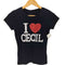セシルマクビー CECIL McBEE Y2K ラインストーン I LOVE CECIL McBEE Tシャツ レディース M