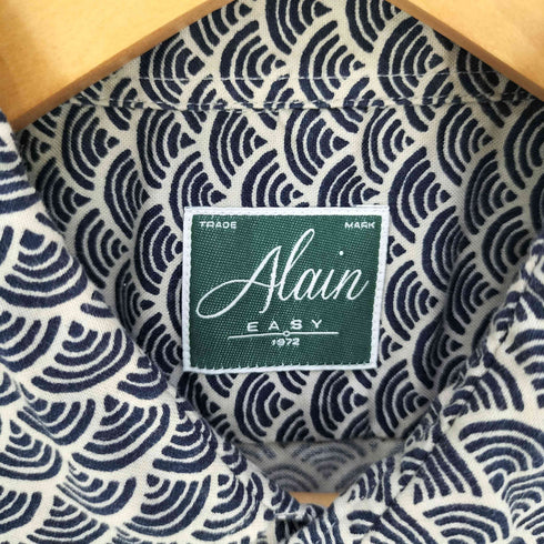 Alain イタリア製 総柄 レギュラーカラーシャツ メンズ import:L