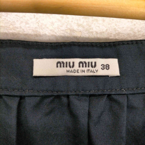 ミュウミュウ miu miu MADE IN ITALY コットンギャザーワンピース レディース EUR:38