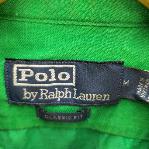 ポロバイラルフローレン Polo by RALPH LAUREN CLASSIC FIT シルクリネンシャツ メンズ JPN:M