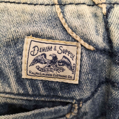デニムアンドサプライ ラルフローレン DENIM & SUPPLY RALPH LAUREN フラワー刺繍デニムハーフパンツ メンズ 32