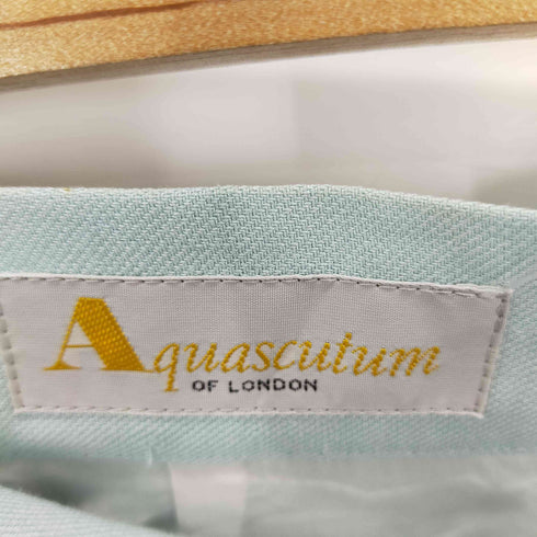 アクアスキュータム AQUASCUTUM 2タックスラックス リネン地 レディース 9