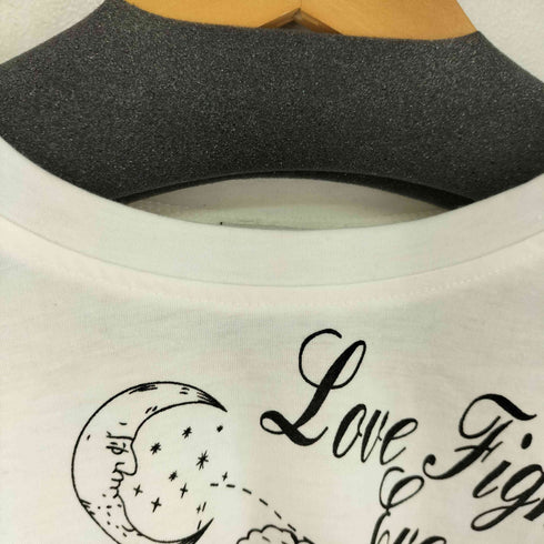 1WOL7ILO エンジェルプリント 切替 S/S Tシャツ レディース