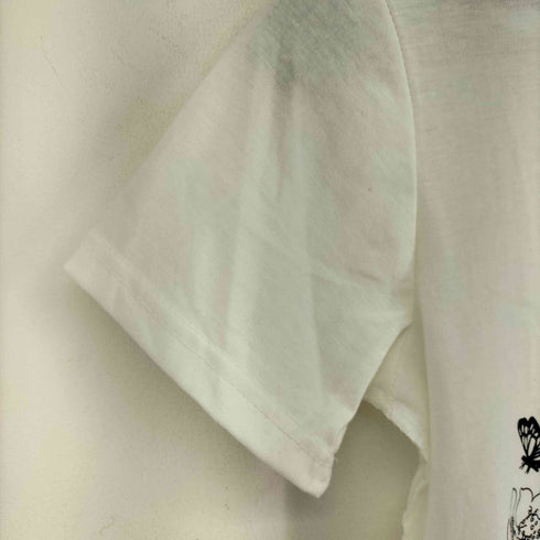 1WOL7ILO エンジェルプリント 切替 S/S Tシャツ レディース
