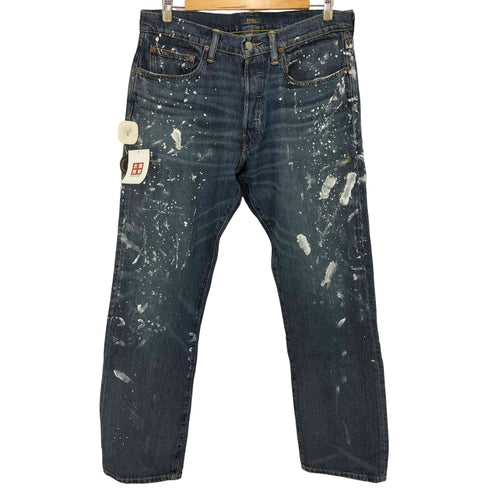 ポロラルフローレン POLO RALPH LAUREN Splatter Paint Distressed Whiskered Jeans メンズ 32