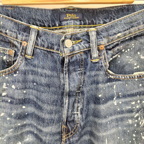 ポロラルフローレン POLO RALPH LAUREN Splatter Paint Distressed Whiskered Jeans メンズ 32