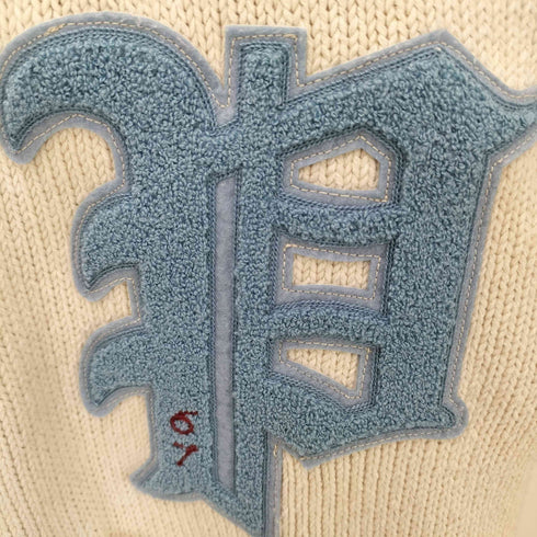 ポロラルフローレン POLO RALPH LAUREN コットンリネンレターマンカーディガン メンズ M