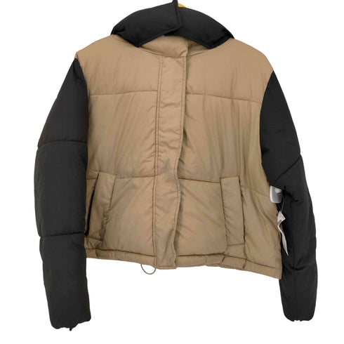 ザラ ZARA バイカラ― ショート 中綿ジャケット レディース import:M