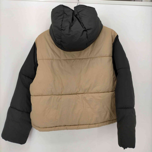 ザラ ZARA バイカラ― ショート 中綿ジャケット レディース import:M