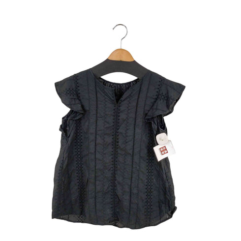 スローブイエナ SLOBE IENA 刺繍フラワーフリルブラウス レディース