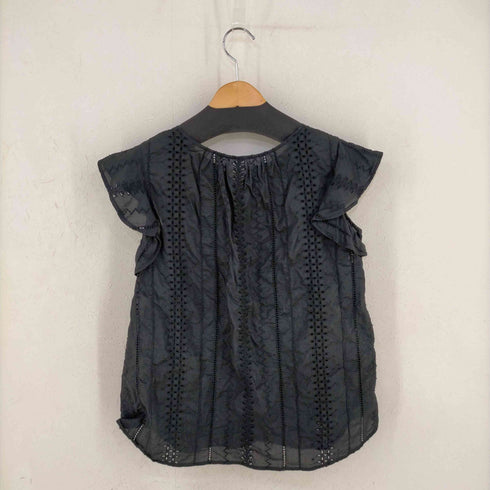 スローブイエナ SLOBE IENA 刺繍フラワーフリルブラウス レディース
