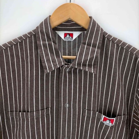 ベンデイビス BEN DAVIS ストライプ ワークシャツ メンズ JPN:M