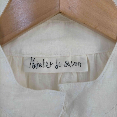 アトリエドゥサボン latelier du savon ピンタックリネンワンピース レディース FREE
