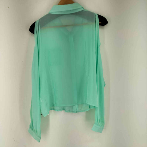 L/S クロップド シアーシャツ レディース