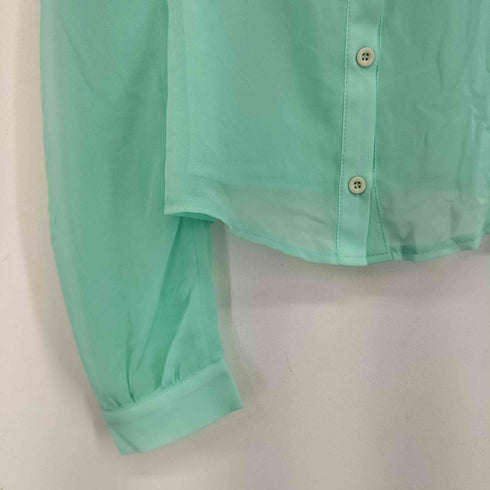 L/S クロップド シアーシャツ レディース