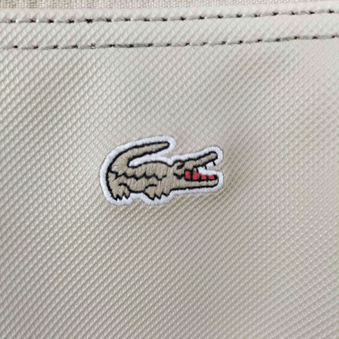 ラコステ LACOSTE カウレザー ロゴ 刺繍 トートバッグ レディース