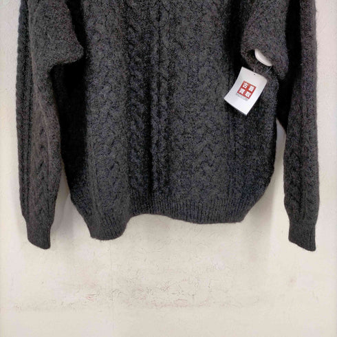 Carralgdonn アイルランド製 ハーフジップ アランニット メンズ