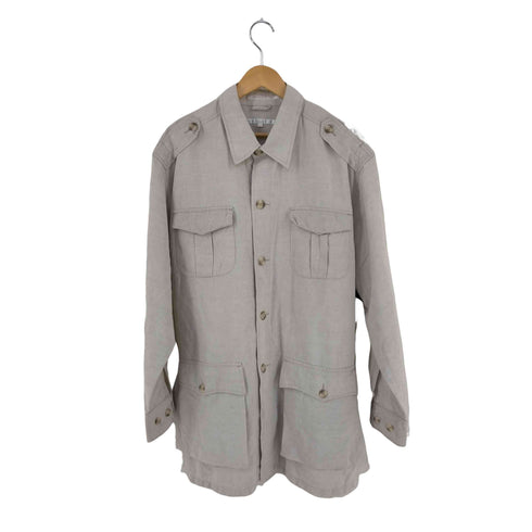 ペリーエリス PERRY ELLIS リネン混 フラップポケット ハーフコート メンズ JPN:L