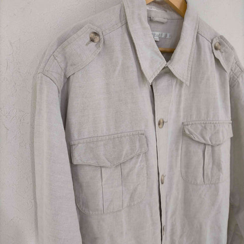 ペリーエリス PERRY ELLIS リネン混 フラップポケット ハーフコート メンズ JPN:L