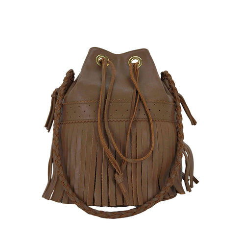ジェイアンドエムデヴィッドソン J&M Davidson カーニバル 2WAY ショルダーバッグ レザー フリンジ 巾着 レディース ONE SIZE