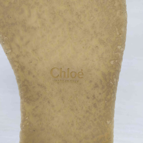 クロエ Chloe JAMIE ANKLE BOOTS EGGSHELL クレープソール フラット ソックス ブーティー レディース EUR:36 36E