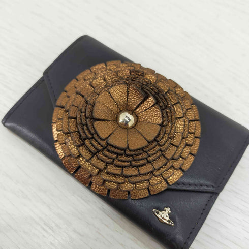 ヴィヴィアンウエストウッド Vivienne Westwood 立体花 レザーカードケース レディース ONE SIZE