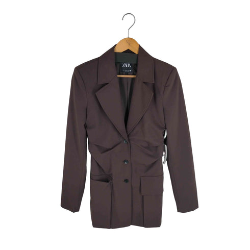 ザラ ZARA ねじれデザイン テーラードジャケット レディース import:S