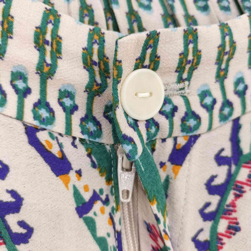 ザラ ZARA ボヘミアンプリント フレアパンツ レディース XS