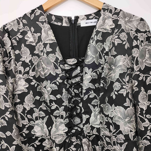 メルトザレディ Melt the lady フラワージャガードロングドレス flower jacquard long dress レディース FREE