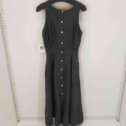 MARLENE リネン100 バックボタンノースリーブワンピース レディース JPN:38