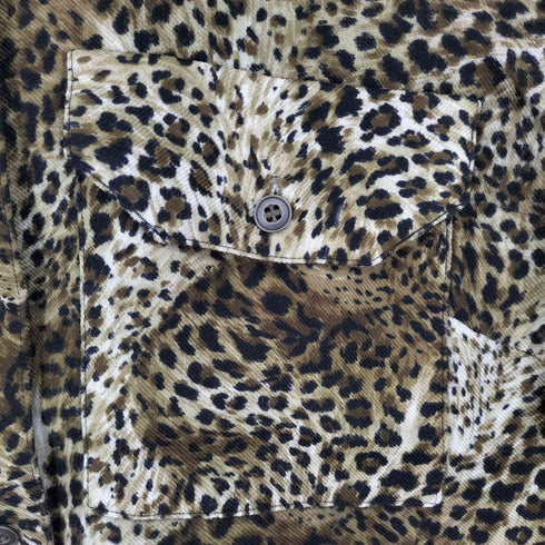 レオパード L/S ウールシャツ レディース