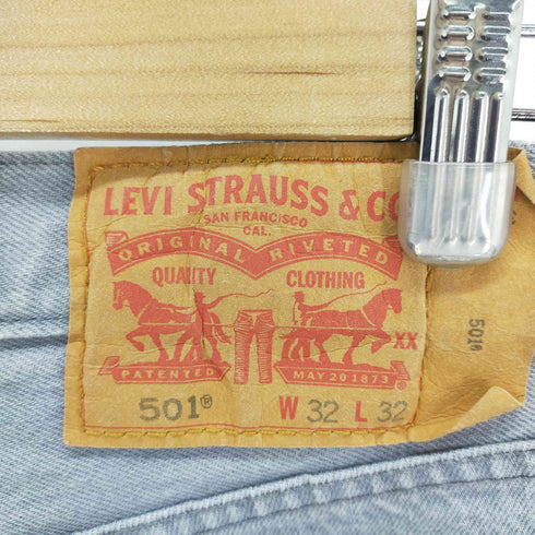 リーバイス Levis 502 ボタンフライ ライトグレーデニム レディース W32L32