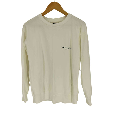 チャンピオン Champion REVERSE WEAVE スプリクトロゴ プリント クルーネック スウェット レディース import:M