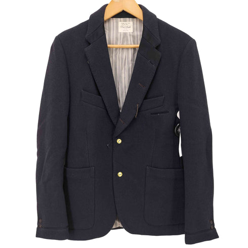 ポールスミス Paul Smith ベトナム製 段返り3B ウール テーラードジャケット 紺ブレ 裏地ストライプ メンズ import:M