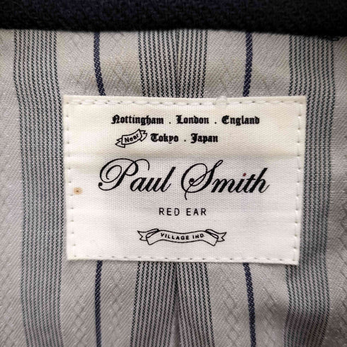 ポールスミス Paul Smith ベトナム製 段返り3B ウール テーラードジャケット 紺ブレ 裏地ストライプ メンズ import:M