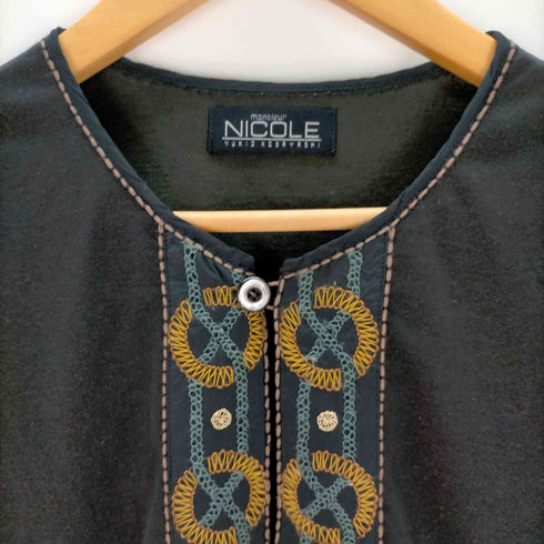 ニコル NICOLE フロント刺繍プルオーバー メンズ FREE