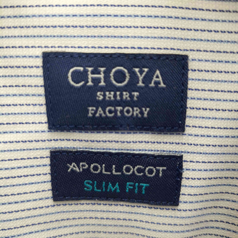 choya shirt factory SLIM FIT L/S ストライプシャツ メンズ