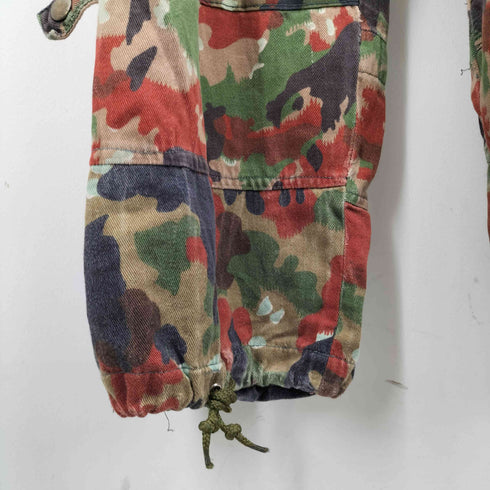 スイスミリタリー SWISS MILITARY スイス軍 アルペンカモ ririジッパー サスペンダー付き フィールドパンツ メンズ 50 76