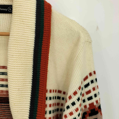 ジェーシーペニー JC Penney 70s? アクリル ショールカラー ニットガウン メンズ import:L