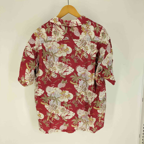 アバハウス ABAHOUSE ハワイアン 総柄 開襟 S/S アロハシャツ メンズ