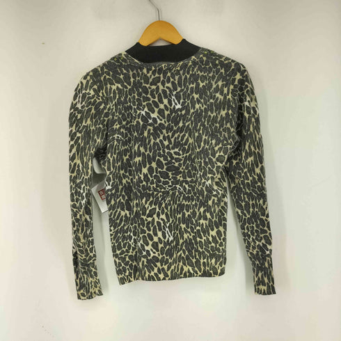 スーパービューティ super beauty ビジューデザインレオパード柄 L/S アンゴラ混カーディガン レディース JPN:40