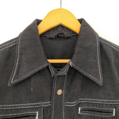 リー Lee 70S MADE IN USA 431-2147 後染めブラックモールスキントラッカージャケット メンズ