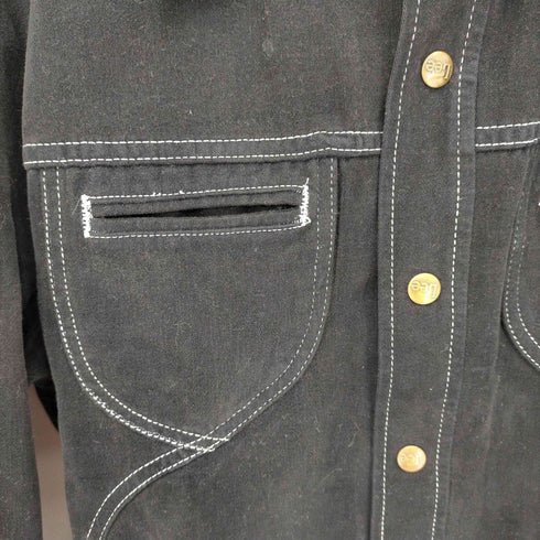リー Lee 70S MADE IN USA 431-2147 後染めブラックモールスキントラッカージャケット メンズ
